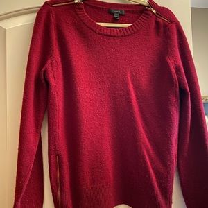 Zip up J crew red sweater
